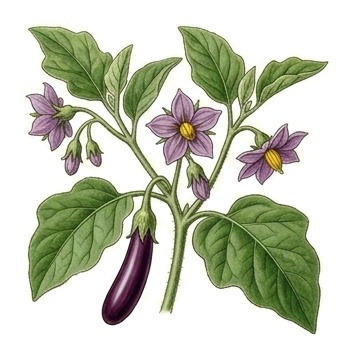 Eggplant (Solanum melongena): plant portrait - Fruit vegetables, Nightshade family, Harvest July - October