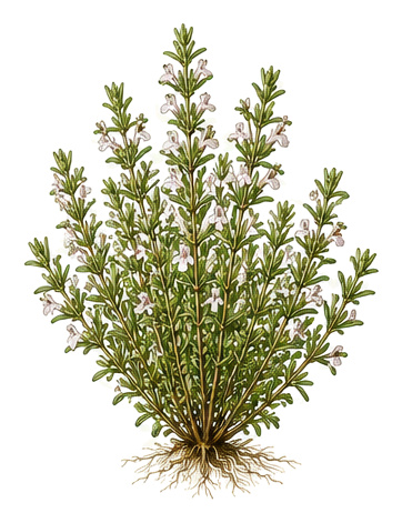 Winter Savory (Satureja montana): plant portrait - Herbs, Mint family, Harvest March - December