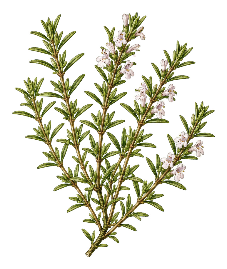 Winter Savory (Satureja montana): whole plant for plant portrait - Herbs, Mint family, Harvest March - December
