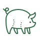 Schwein Icon für Tiersicherheitsbewertung