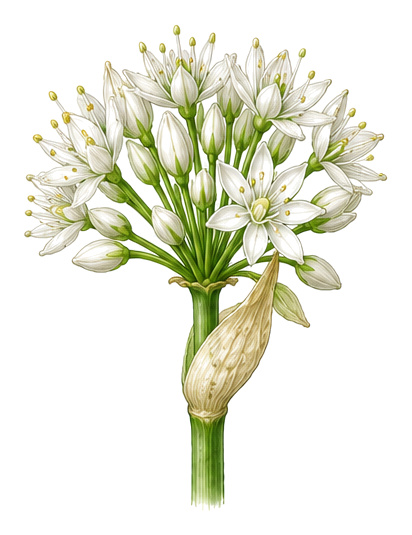Welsh onion (Allium fistulosum): whole plant for plant portrait - Alliums, Amaryllis family, Harvest January - December