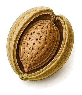 Almond (Prunus dulcis): plant portrait - Nuts, Rose family, Harvest August - October