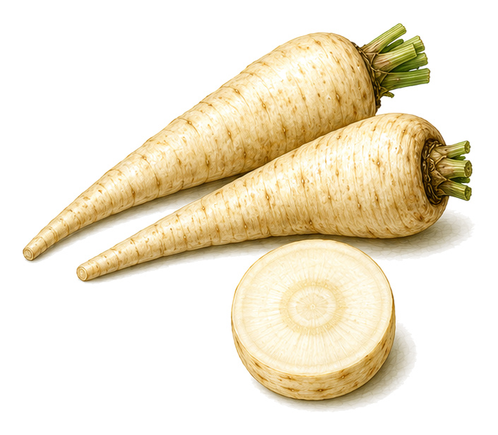 Root Parsley (Petroselinum crispum subsp. tuberosum): whole plant for plant portrait - Root vegetables, Umbellifers, Harvest