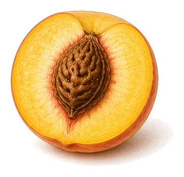 Peach (Prunus persica): plant portrait - Stone fruit, Rose family, Harvest July - September