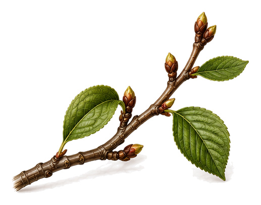 Sauerkirsche (Prunus cerasus): Ganze Pflanze für Pflanzenportrait - Obst, Rosengewächse, Sonnig bis halbschattig