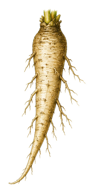 Skirret (Sium sisarum): whole plant for plant portrait - Root vegetables, Carrot family, Harvest January - February, October
